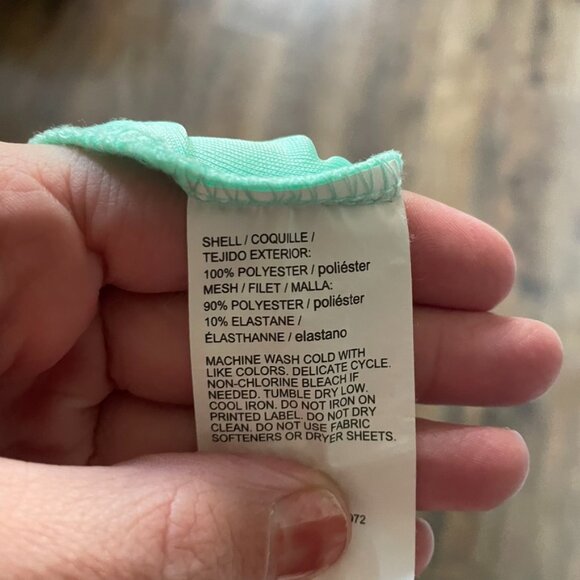 PGA TOUR Airflux Sleeveless Golf Top Mint Green White Purple Large L - Picture 6 of 6